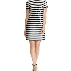New Ralph Lauren Black and White Sequins Dress